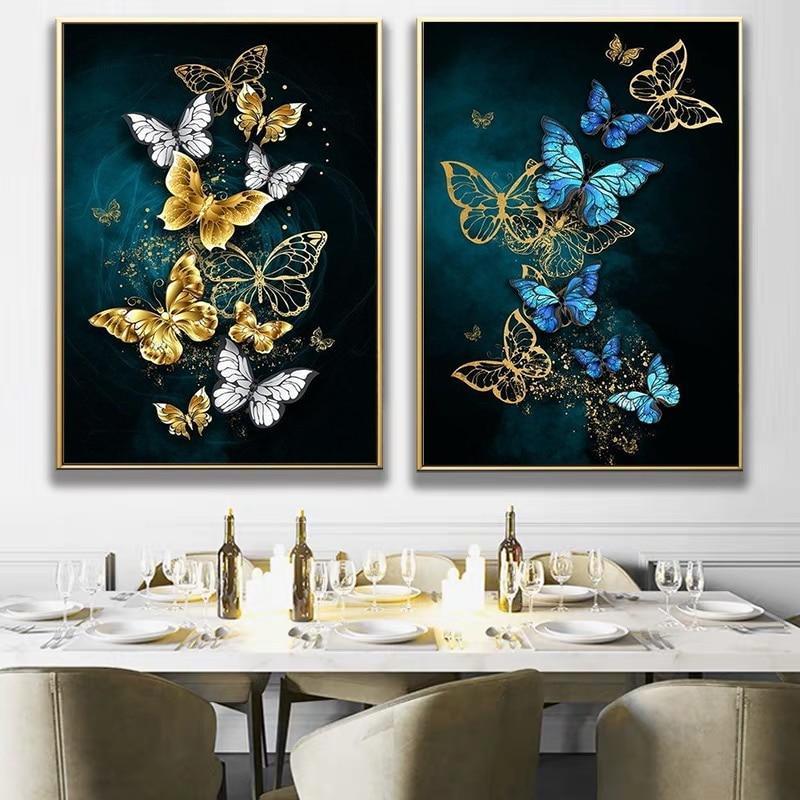 Abstract Butterfly Canvas Paintings Posters and Print Wall Art