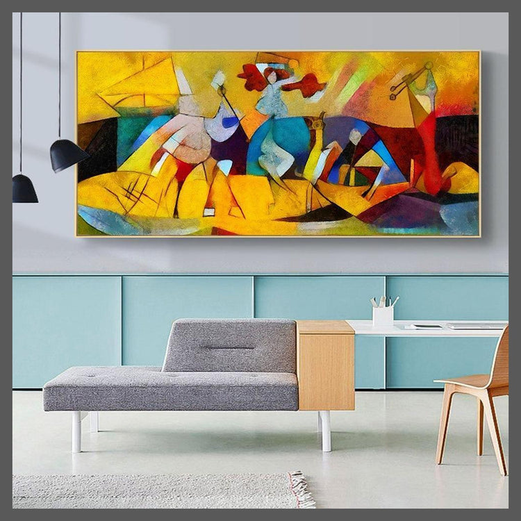 Abstract Festival Oil Painting Canvas Wall Art - Unframed – Dablew11